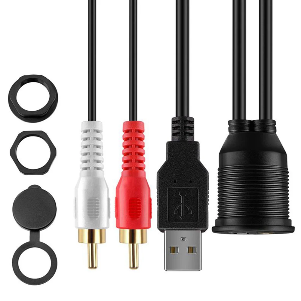 Удлинительный кабель AUX Папа мама usb порт для крепления на приборной панели 3 5 мм