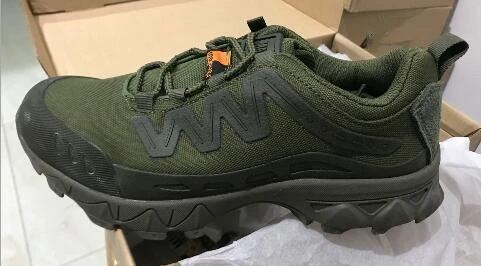 Outdoor Men Hiking Shoes Waterproof Breathable Tactical Combat Army Boots Desert Training Sneakers Anti-Slip Trekking Shoes - Цвет: green
