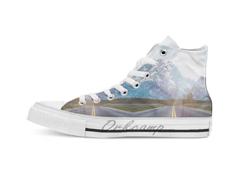 

Grand Teton National Park Mountain Nature Photography breathable Casual High Top lace-up Canvas shoes sneakers Drop shipping