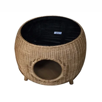 Online Indonesien Rattan Weben Tee Tisch Tee Tisch Rund Katze Nest Einfachheit Moderne Kleine Runde Tisch Europäischen Stil Kurze Tabelle