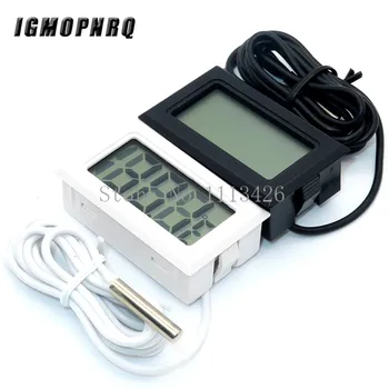 

LCD Digital Thermometer Car Thermometer with Waterproof Probe Sensor -50 ~ 110C for Auto Home Fish Tank Water Temperature