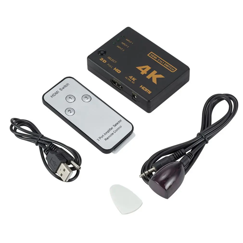 4K * 2K 3x1 HDMI переключатель сплиттер 3 в 1 выход HDTV аудио видео конвертер адаптер с