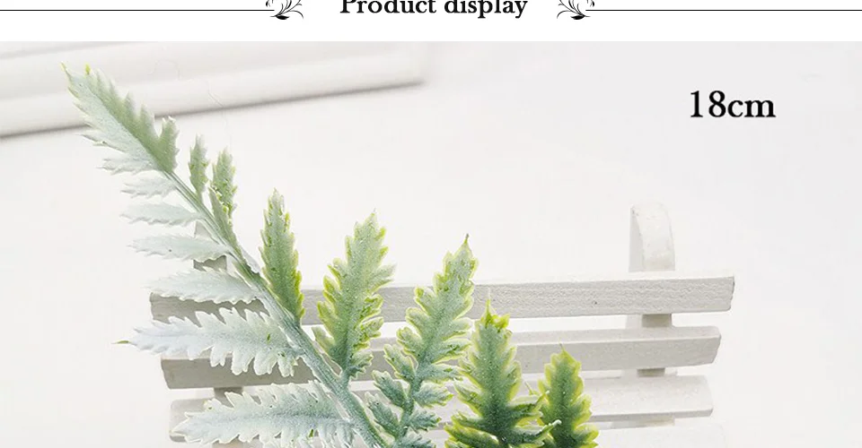 Высокое качество DIY ручное Моделирование растения лист Рождество Свадьба цветок стены пластик трава украшения материал поддельные цветы 2 шт