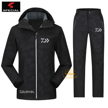 

Daiwa's New Outdoor Soft Shell Suit Fishing for Clothing Winter Men's Outdoor Fishing Warm Camouflage Hoodie Mountaineering Sui