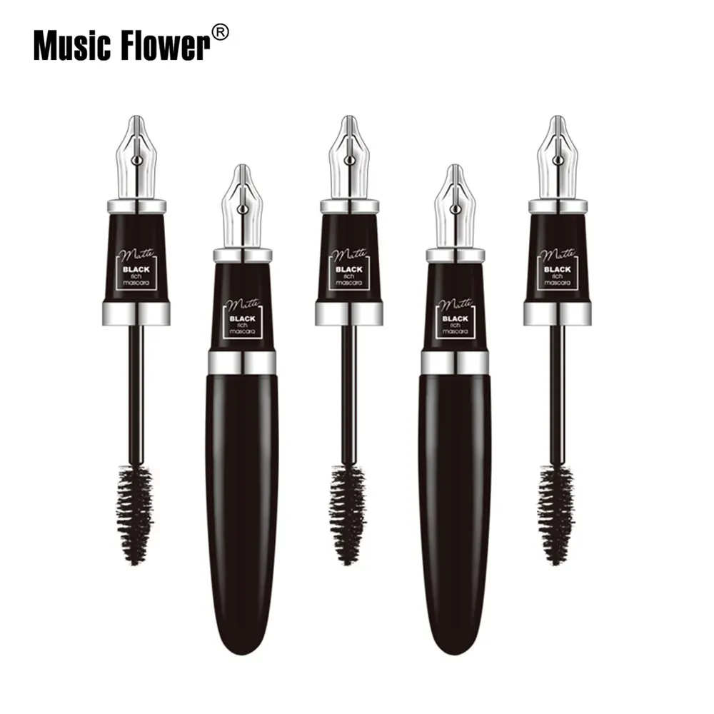 Music Flower, новинка, тянущаяся тушь для ресниц, оливковая кисть, завиток, тушь для ресниц, удлиняющая, черная, толстая, удлиняющая, косметика для ресниц