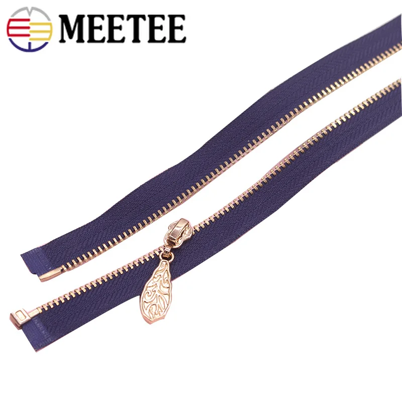 Meetee 3#2 шт 50-75 см металлическая бронзовая молния Open-end пуховик пальто сумка багаж DIY аксессуары для шитья ZA203