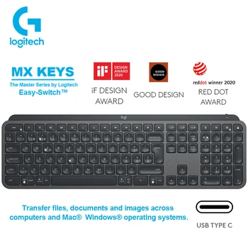 

Logitech MX Keys Bluetooth 109 Keys Gaming Keyboard Dual Mode Backlight Rechargeable Easy-Switch for Windows MacOS Android