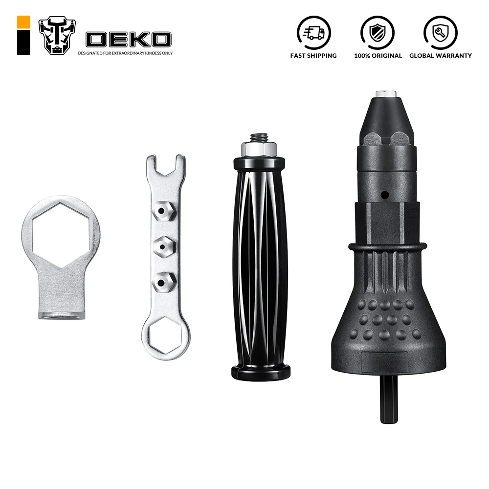 

DEKO Electric Rivet Nut Gun Riveting Tool Riveting Drill Adaptor Insert Nut