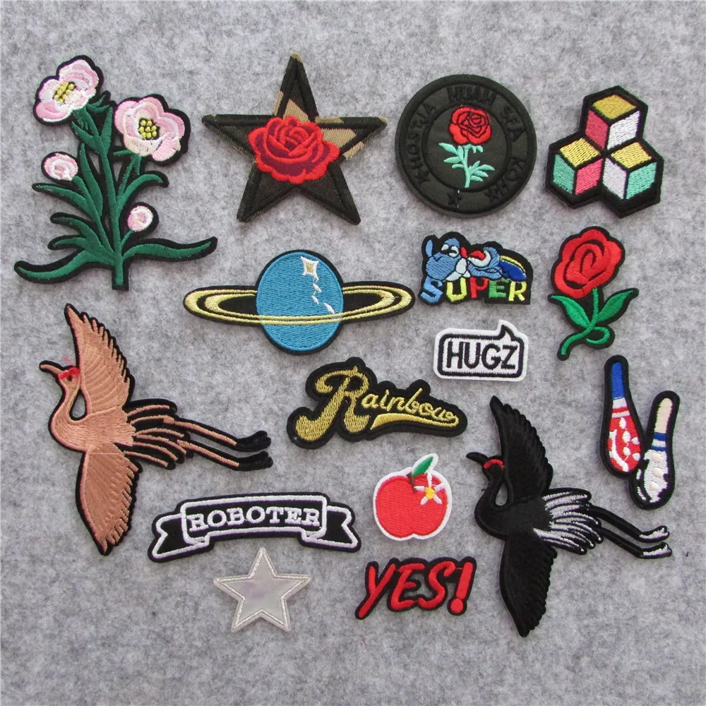 New Arrival fashion patches hot melt adhesive applique embroidery