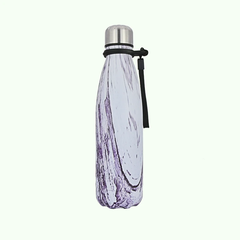 500 мл модная мраморная портативная бутылка для воды с двойными стенками, стальная PBA Вакуумная бутылка для напитков - Цвет: 20