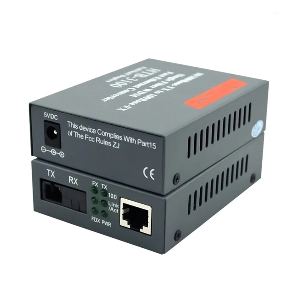 2 шт. HTB-3100A/B 10/100 Мбит/с RJ45 одномодовый оптический Волоконно-оптический преобразователь приемопередатчик