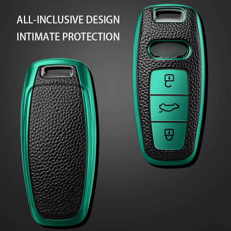 TPU Car Remote Key Cover Case 1Set For Audi A3 A4 B9 A6 C8 A7 S7 4K A8 D5 S8 Q7 Q8 SQ8 E-tron Car Accessories key case,key case cover,remote control case cover