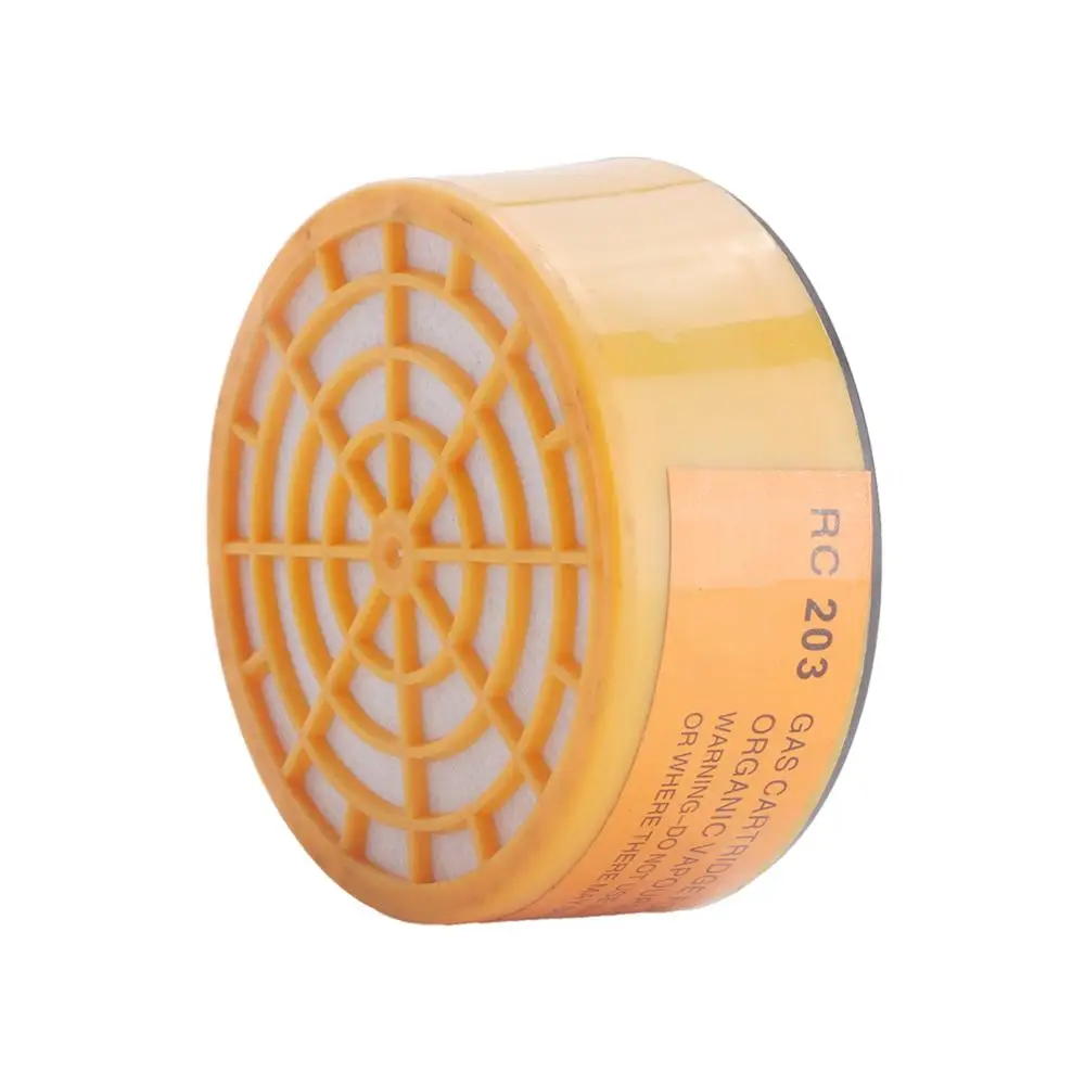 6Pcs x Activated Carbon box 68mm Antigas Filter Cartridge Box Gas Mask Respirator Replacement RC 203 Filter Boxes