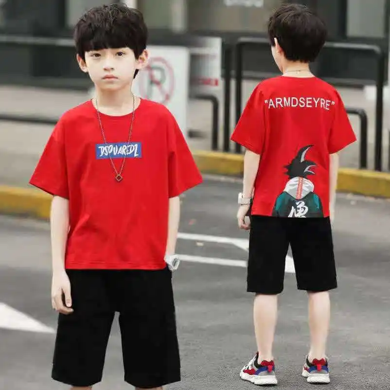 Kinder Jungen Kleidung Kurzarm T-shirt Top Kurze Hose Sommer Strand Outfit Set 