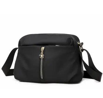 

YILUNXI Waterproof Oxford lady's cross - body bag Mini women's one shoulder bag Pure color woman messenger bag Zipper female bag