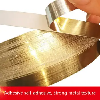 

1Rolls 50M Ceramic Tile Mildewproof Gap Tape Decor Gold Silver Black Self Adhesive Wall Tile Floor Tape Sticker Home Decoration