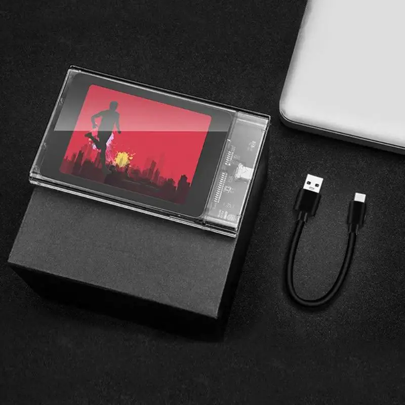 SSD чехол 2,5 ''SATA для USB 3,1 Прозрачный 5 Гбит/с Gen 1 type-C твердотельный накопитель Dick Box адаптер для Windows Mac OS Настольный ПК