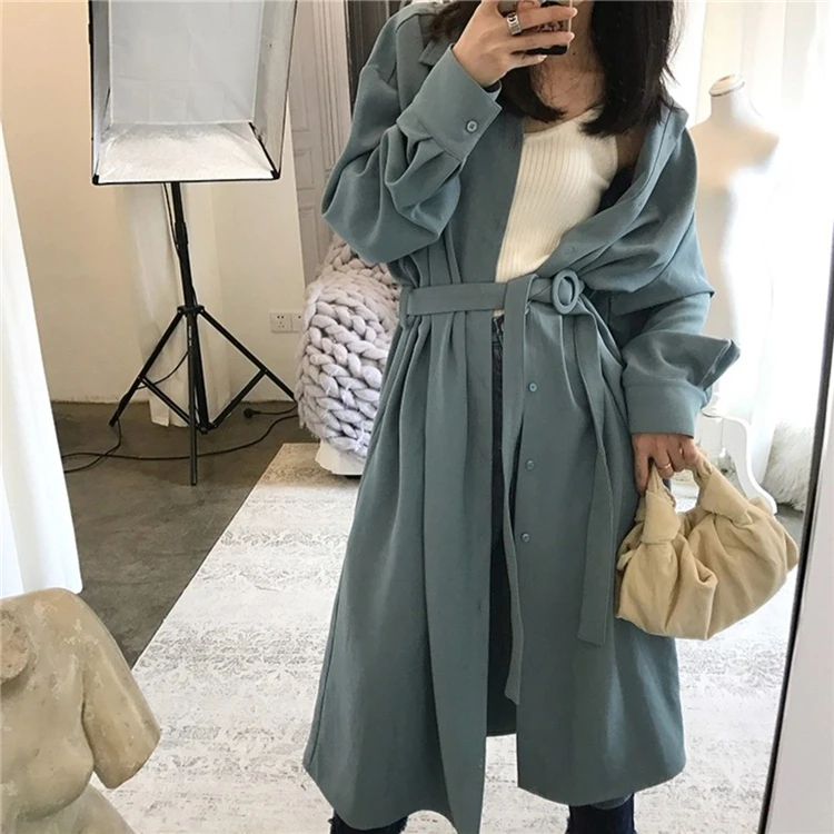 Colorfaith Новинка осень зима женские платья пояса модная прерия шик Элегантные повседневные миди однотонные рубашки платье DR512