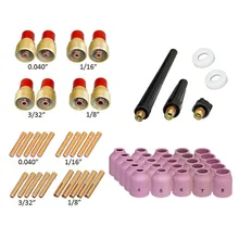 58 шт./компл. TIG сварочный фонарь комплект 040-1/8 дюймов газовой линзы настройки 9/20/25 TAK47 прочный наборы ferramenta мульти инструменты