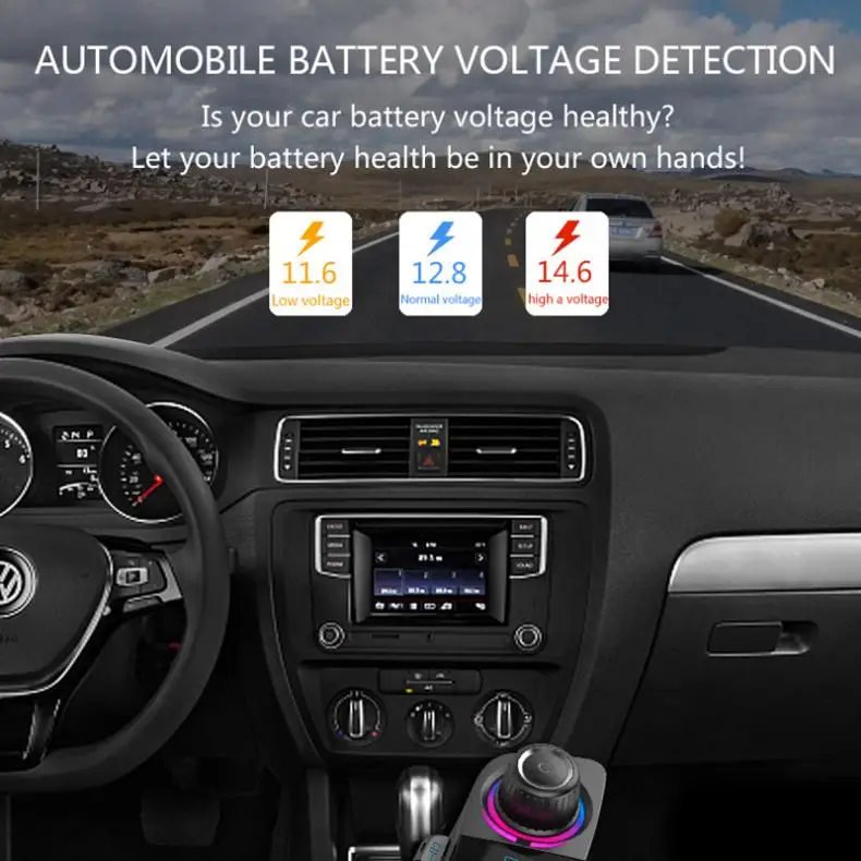 BT06 Bluetooth автомобильный комплект Универсальный fm-передатчик двойной USB Аудио Автомобильный mp3 плеер Handsfree Поддержка TF карта быстрая зарядка AUX