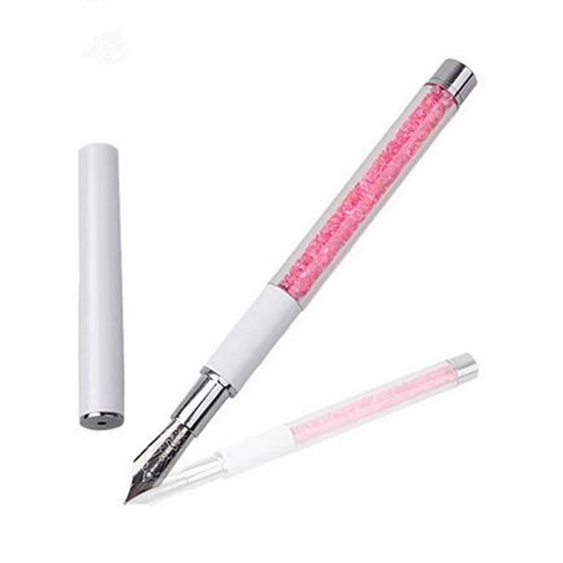 Ручка для дизайна ногтей кисть 5 точек наконечник горный хрусталь Металлические