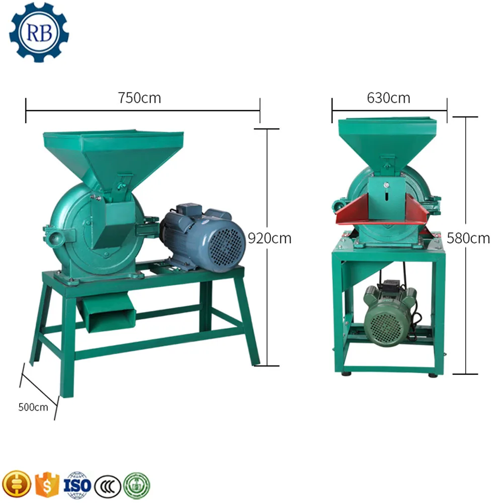 Wholesale Electric Grain Grinder Maize Milling Machine Small Chili