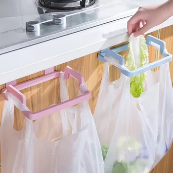 

Kitchen Storage Racks Door Back Portable Garbage Bag Holder Home Cabinet Rag Hanging Rack Kitchen Storage Cabinet Supplies