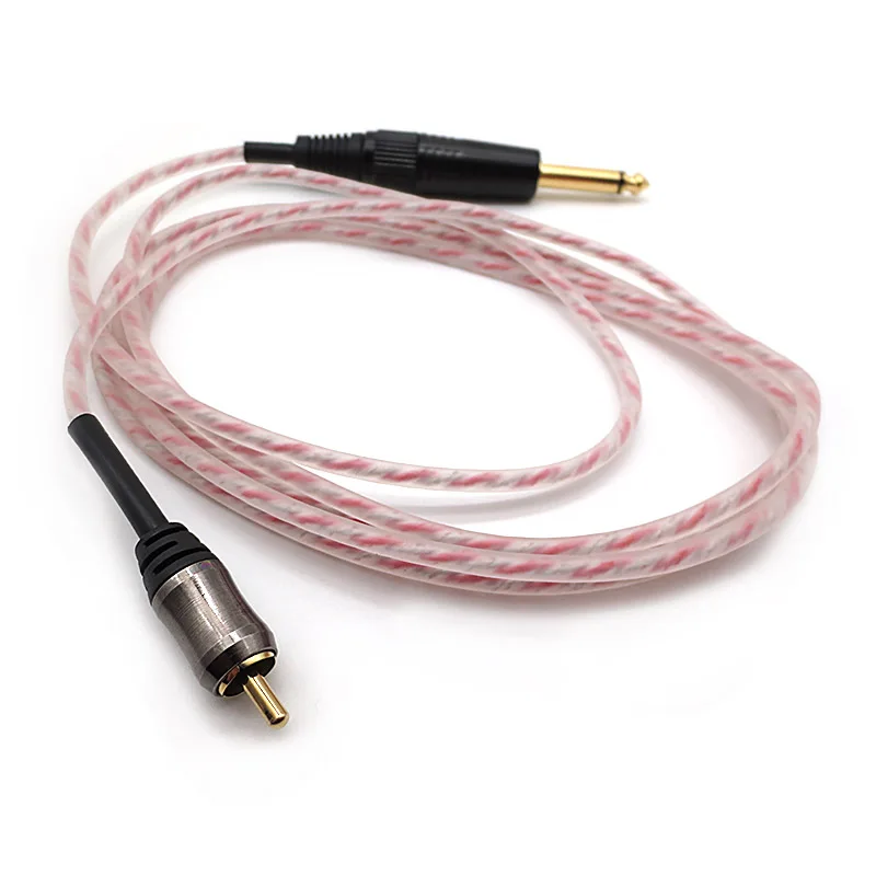 Ультра мягкий силикатный тату машина RCA шнур татуировки RCA кабель полупрозрачный 4 цвета
