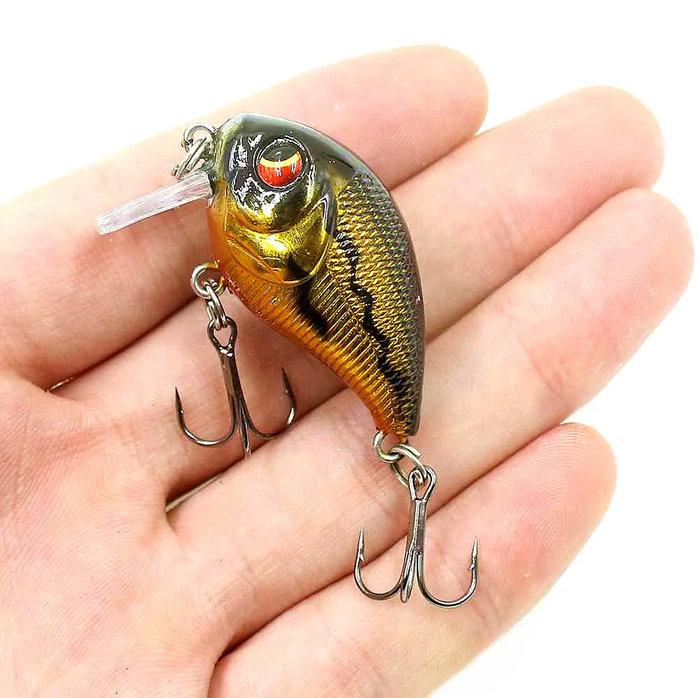 Crank Fishing Lure 4.5cm 7.4g Isca Artificial Hard Bait Bass Crankbait Lures Topwater Crazy wobblers Pesca Fishing Tackle 3D Eye