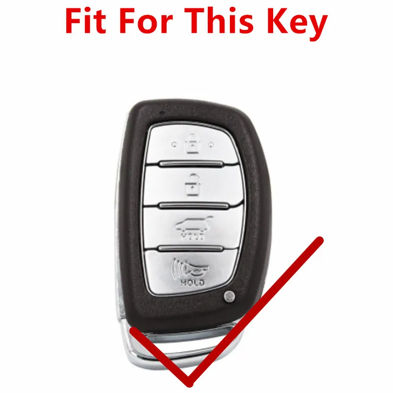 Чехол для смарт ключа XIEAILI из натуральной кожи с 4 кнопками Hyundai IX25/IX35/Elantra/Sonata/I40