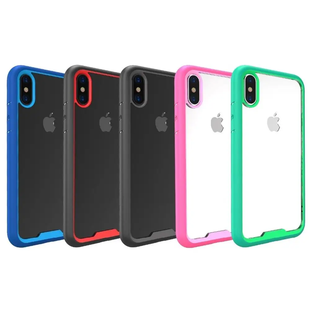 50 шт. для iPhone 8 чехол Гибридный противоударный защитный чехол для iPhone 7 Plus 8 Plus XS Max XR X S 6 6 S пластиковый тонкий корпус EEMIA