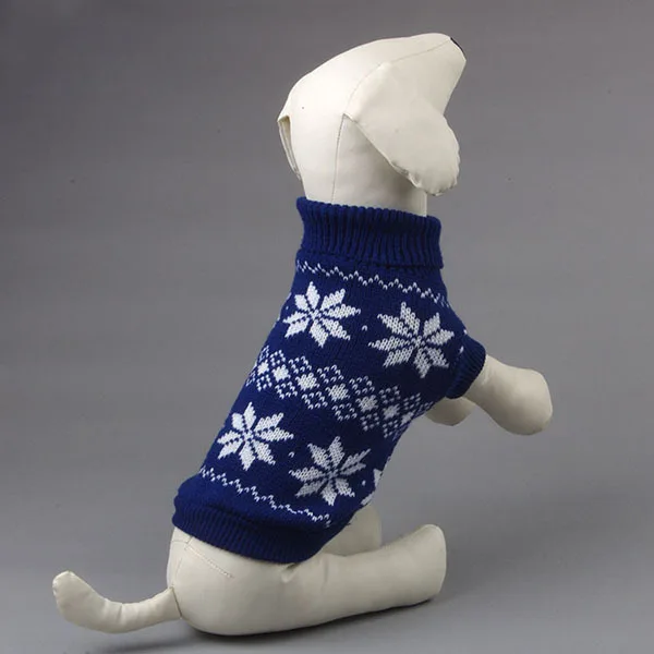 

Winter Warm Dogs Pet Cat Sweater Clothes Snowflake Knit Coat Cozy Apparel