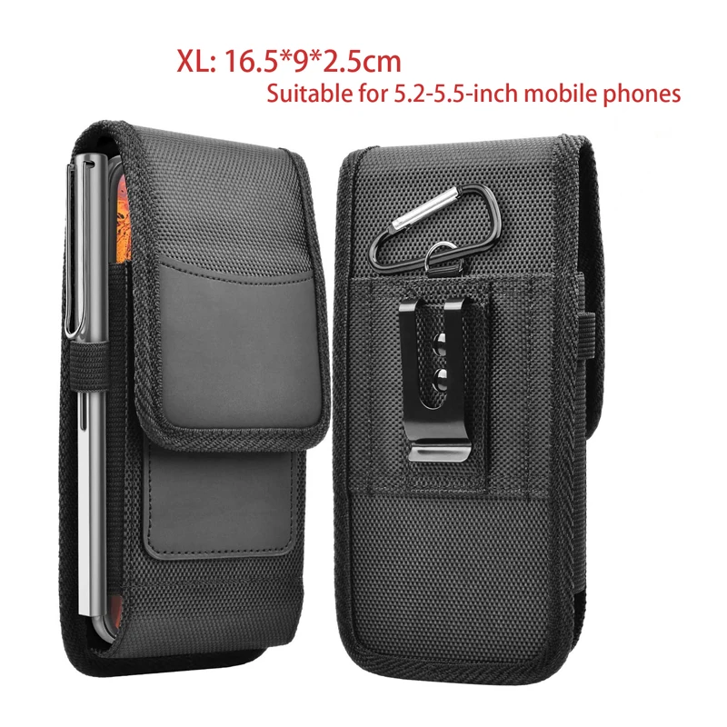 Multi-Function Belt Clip Phone Holster with Wallet and Card Holder – Premium Nylon Pouch