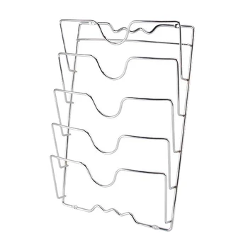 

Wall Mount Pot Cover Pan Lid Storage Rack Organizer Kitchen Cabinet Door Holder
