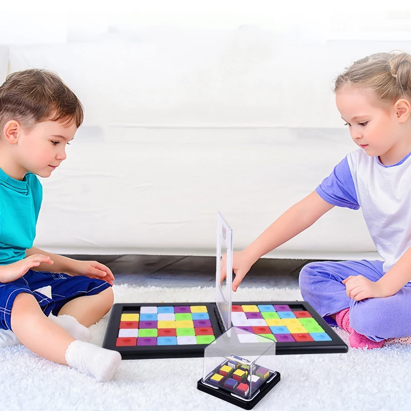 48 Color Digital Game Magic Block 3D Games Puzzles Square Race Square Board Kids Education Toy