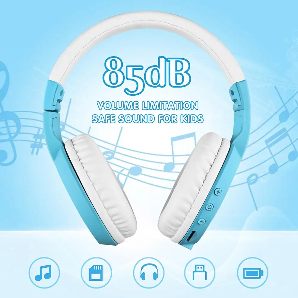 VT02 беспроводные наушники bluetooth-гарнитура обучающая Музыкальная гарнитура Детские беспроводные мультипликационные наушники 85DB для IPhone Xiaomi PC