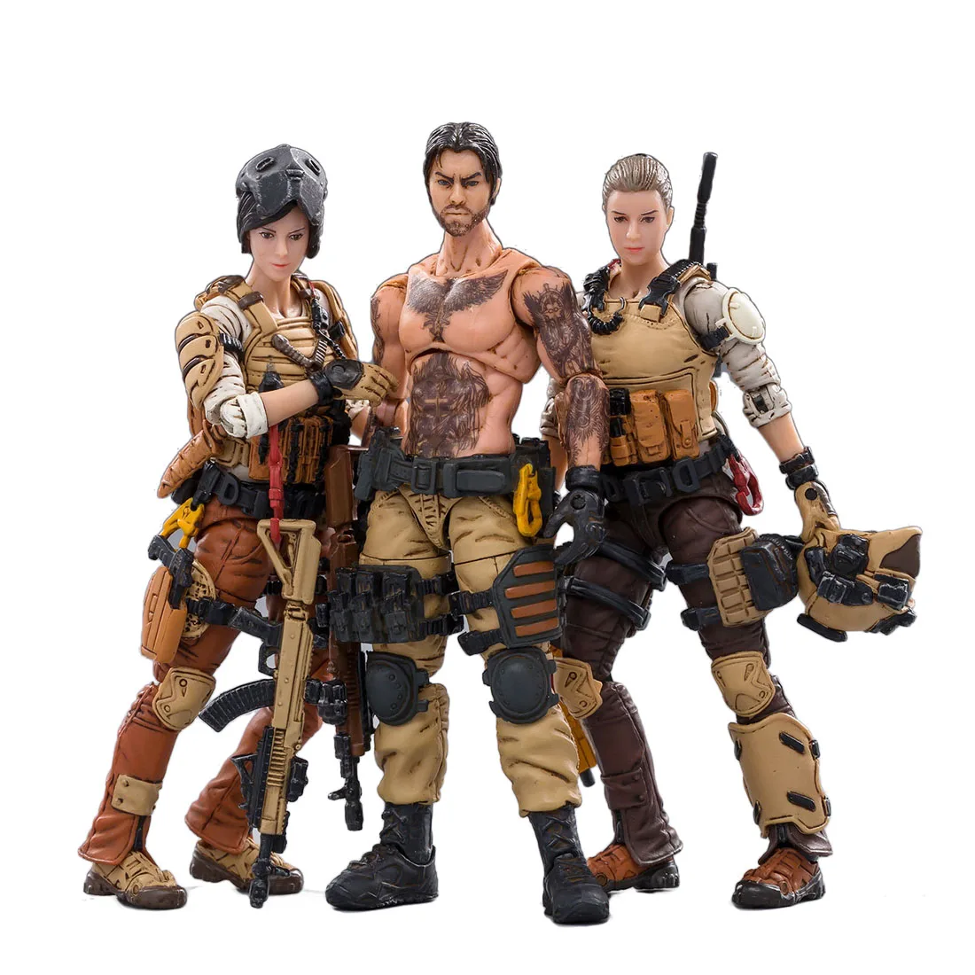 

3Pcs 10.5cm 1/18 Soldier Model PVC Action Figure DIY Hand-Painted Detachable Soldier Model