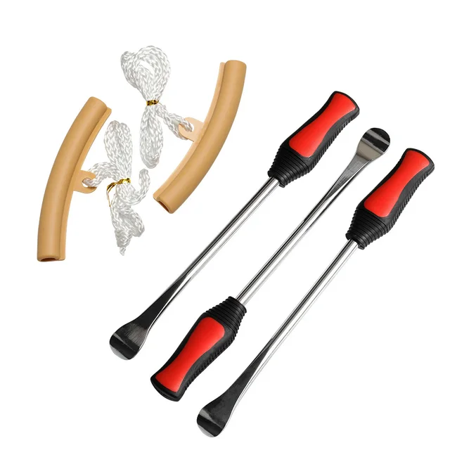 Motorcycle Bicycle ATV Repair Tool,2 Rim Protector Sheaths P1 Tools Tire Spoon Lever Iron Tool Kit with Spanner Motorcycle Bicycle ATV Repair Tool,2 Rim Protector Sheaths P1 Tools Tire Spoon Lever Iron Tool Kit with Spanner