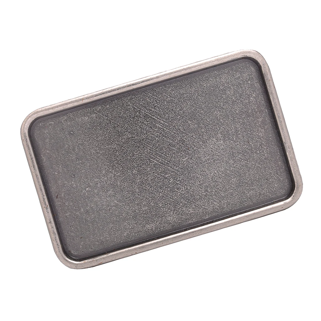 Western Cowboy Cowgirl Rodeo Zinc Alloy Rectangular Belt Buckle Replacement Solid Color Blank Man Belt Buckle