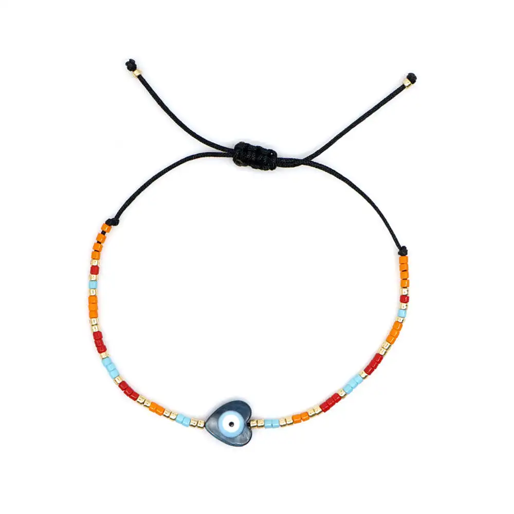 Go2boho MIYUKI Evil Eye браслеты Fatima ручной браслет женские крест Pulsera Mujer Boho шикарные летние пляжные ювелирные изделия со звездами Bijoux - Окраска металла: MI-B190430A