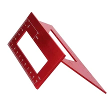 

Fashionmultifunctional Angle Ruler 3D Mitre Angle Measuring Tool T Shape Woodworking Ruler 45/90°Angle Measure (Red)