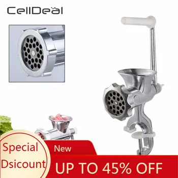 

CellDeal Hand Operated Stainless Steel Meat Mincer Heavy Duty Grinder Manual Beef Food Table Hand Chopper Picadora De Carne