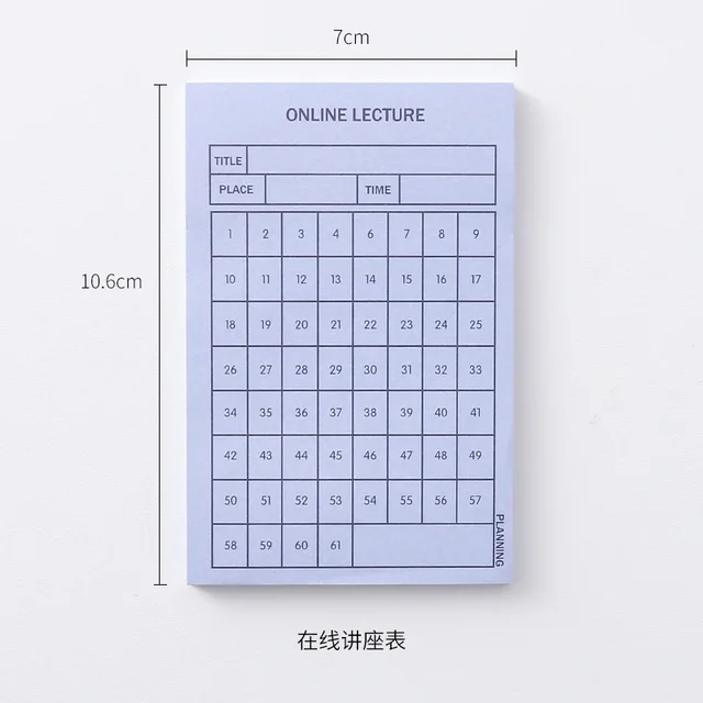 Not Sticky Memo Pads Simple Plan Student Daily Notebook Time Management Learning Label Clocking Schedule Week Planner Office Tag 12 Online Lecture
