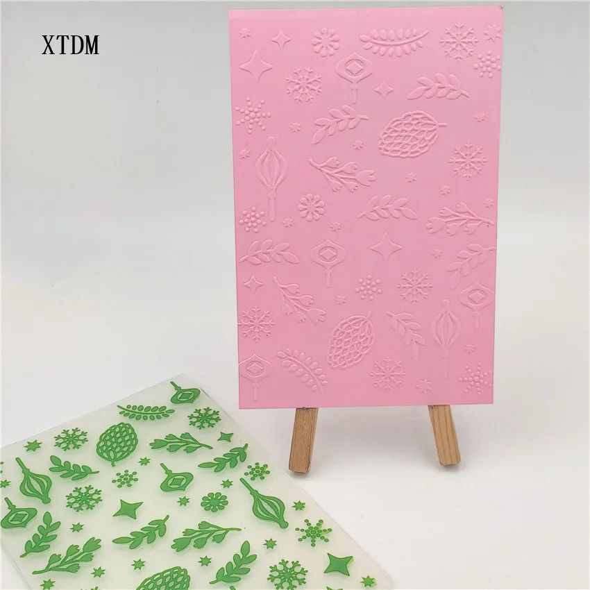 HOT plastic green leaf template craft card making paper card album wedding decoration scrapbooking Emobossing folder