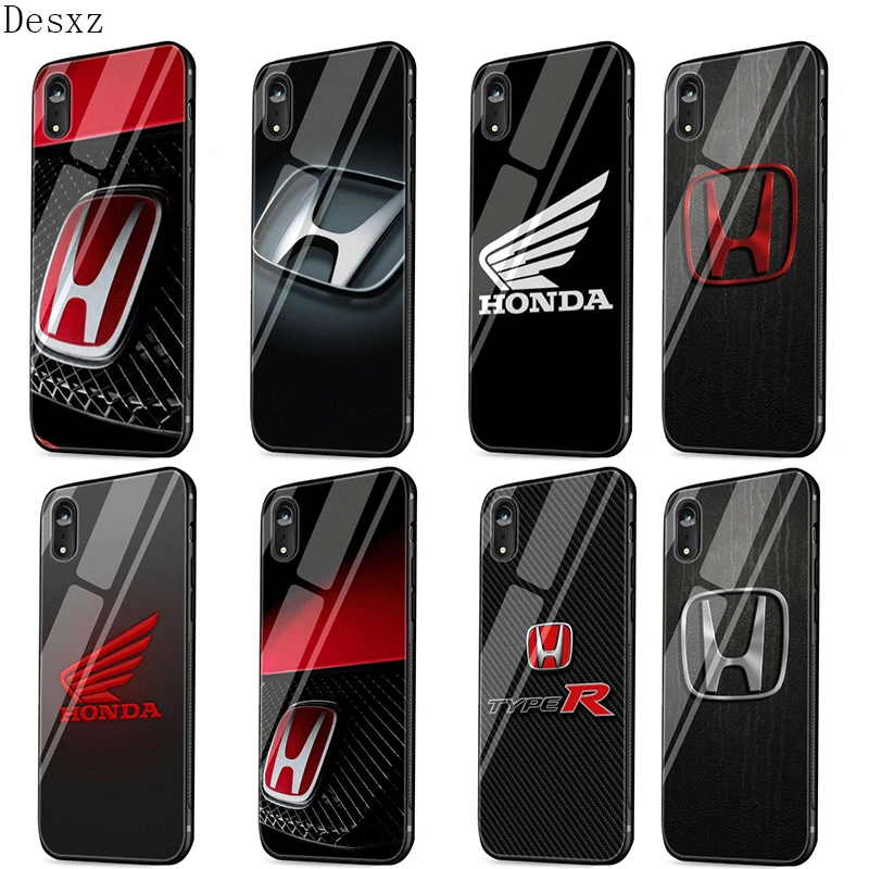 

Glass Phone Case TPU Glass for iPhone 5 5s SE 6 6S 7 8 Plus iPhone 11 Pro XR X XS Max Cover Honda