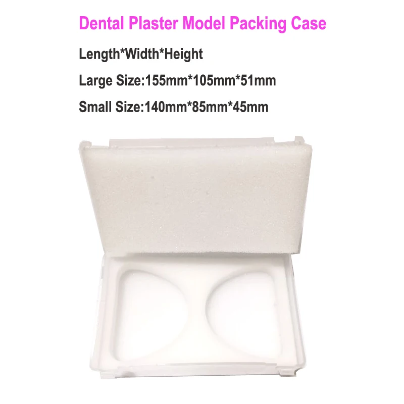 

10PCS Dental Lab Dental Model Box Delivery Case Protection Dental Case Work Packaging Box With Sponge