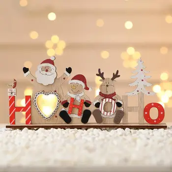 

Christmas Tabletop Wooden Ornaments Desktop Decorative Luminous Small Crafts For Home Decor Desktop Decoration Wooden Detachable