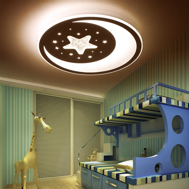 

Modern led ceiling lamp living room lamp dimmable multicolor Nordic personality children star month room acrylic flat light