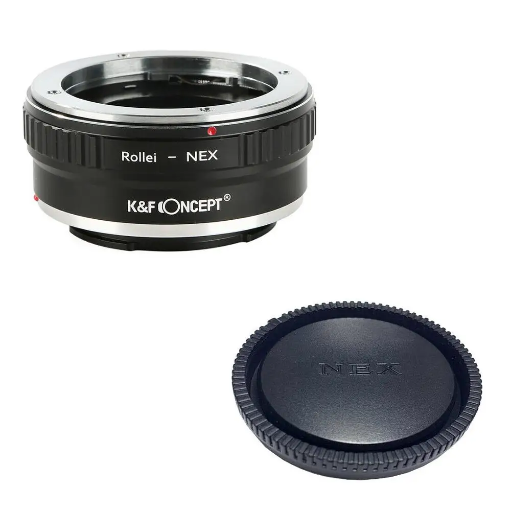K &amp F адаптер с крышкой объектива для Rollei QBM крепление к Sony E-mount камеры NEX A7R2 A7R3 A7M3