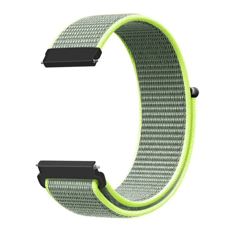Flash yellow Тканый нейлоновый ремешок-петля для Xiaomi Huami Amazfit GTS, умный Браслет для часов Amazfit GTR 42 мм/Bip lite, ремешок для часов 20 мм - Цвет ремешка: Flash yellow
